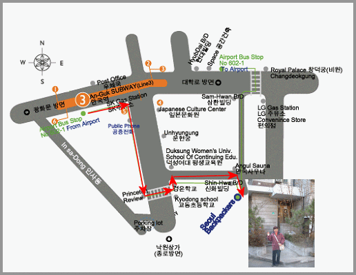 首爾市安國洞  Seoul Backpackers Guest House 地圖
