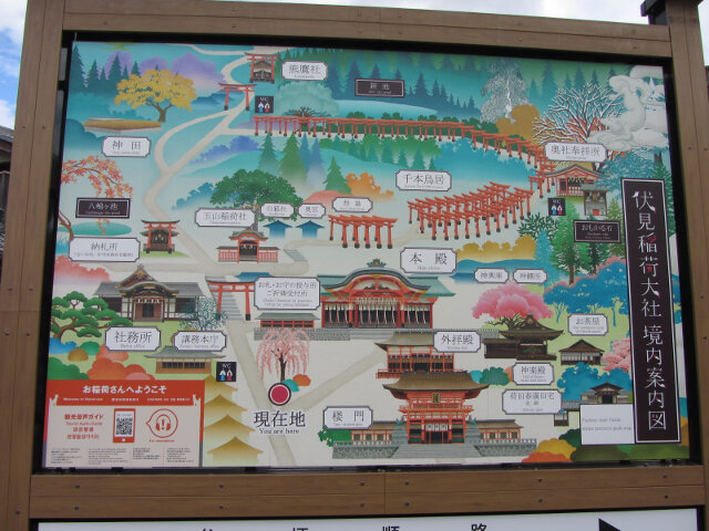 京都．伏見稻荷大社遊覽地圖