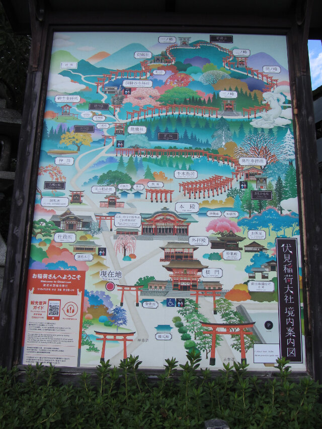京都．伏見稻荷大社遊覽地圖