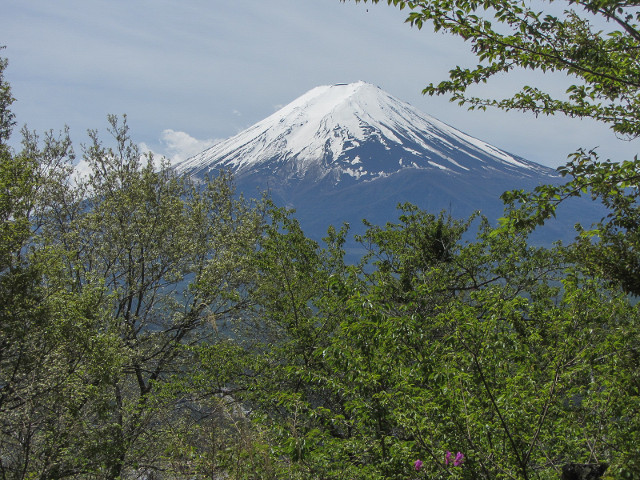 河口湖．天上山公園 三ツ峠登山路 眺望富士山