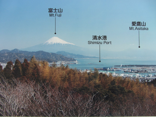 静岡市日本平 東展望台 眺望富士山