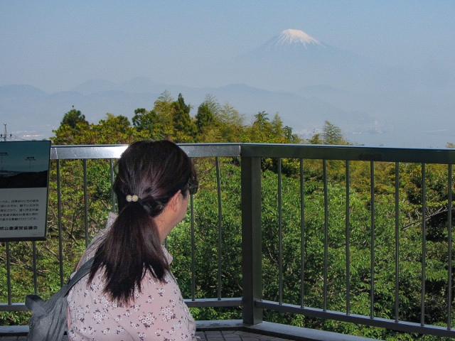 静岡市日本平 東展望台 眺望富士山