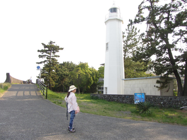日本靜岡市清水區 三保松原海濱的清水灯台 (三保燈塔)