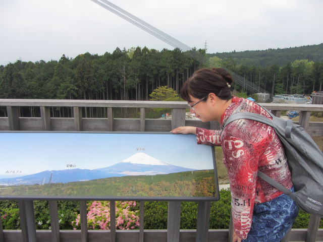 三島大吊橋 北面展望台 眺望富士山