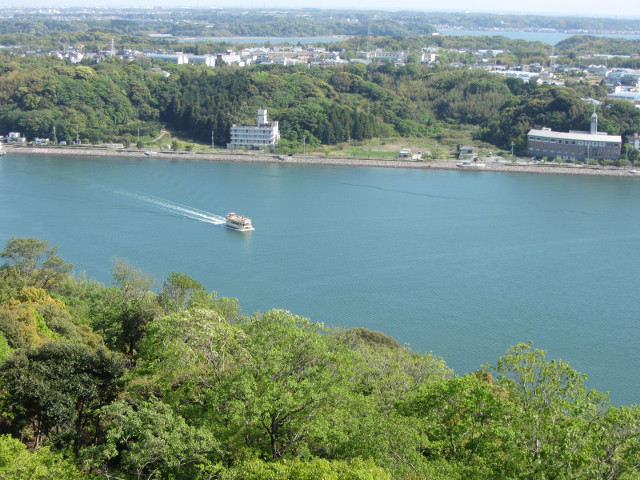日本濱松大草山山頂纜車站俯瞰濱名湖