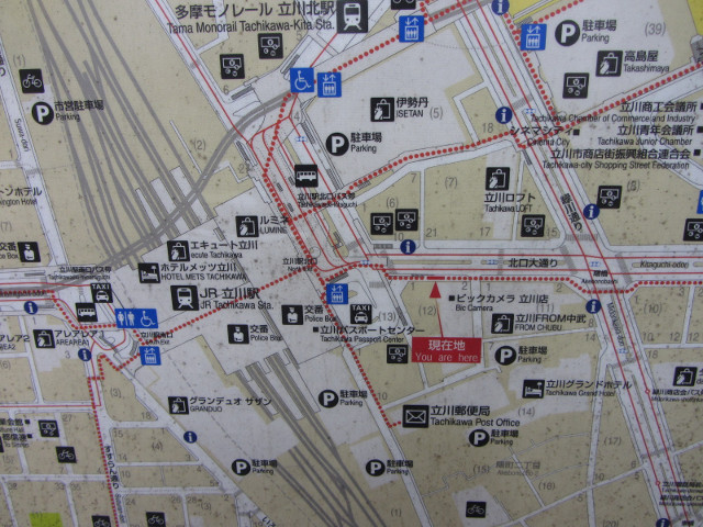 東京都．立川市中心街道地圖