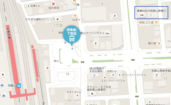 wakayama-to-kansai-airport-bus-stop-location