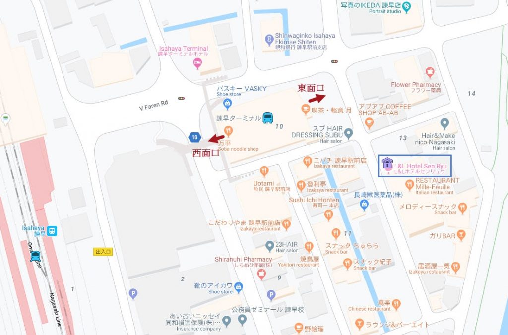 諫早市 川柳 L & L 飯店 (L and L Hotel Senryu) 地圖