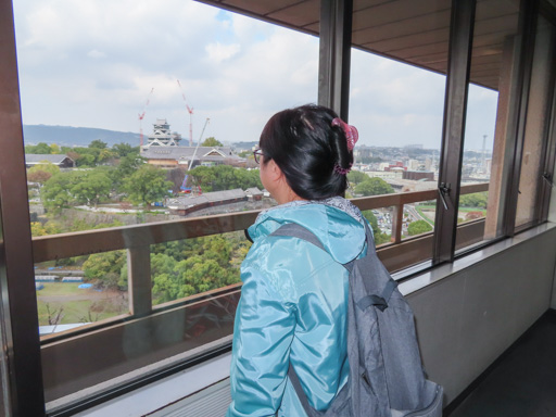 熊本市役所 14F展望台 眺望熊本城