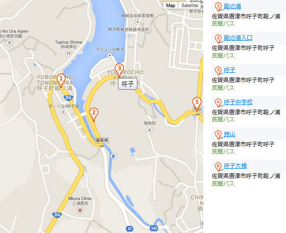 查詢日本巴士路線圖 – バス停まっぷ網站