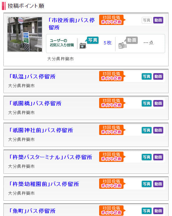 日本巴士站位置地圖及實景網上查詢