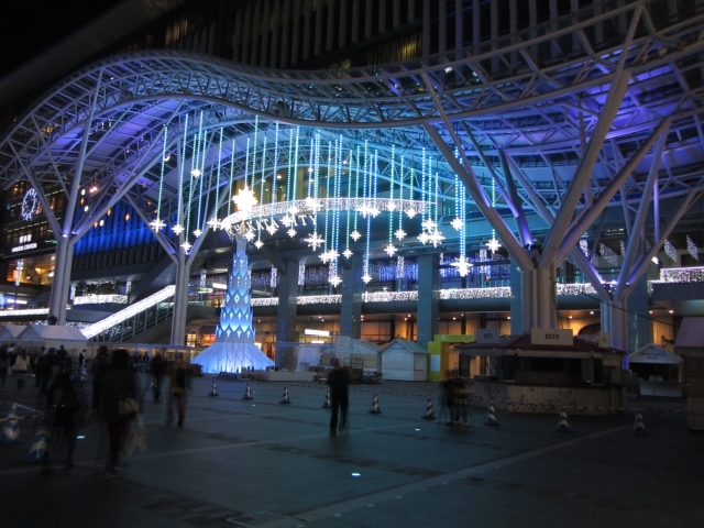日本九州博多駅前廣場 聖誕燈飾