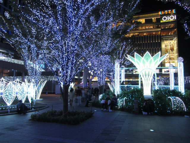 日本九州博多駅前廣場 聖誕燈飾