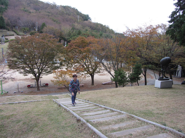 韓國釜山天魔山山頂 - 天魔山雕像公園 登上展望台