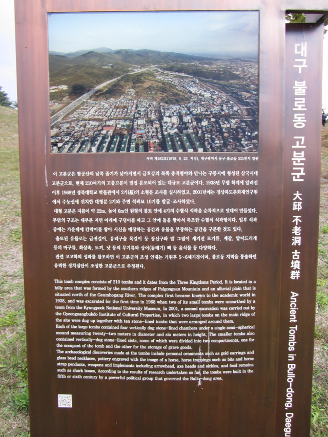 韓國大邱不老洞古墳群 (불로동고분공원 Bullo-dong Ancient Tomb Park) 