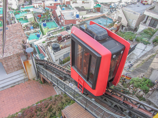 韓國釜山 草梁故事路 168 階梯 單軌列車