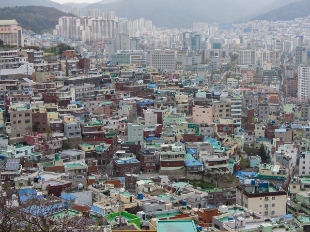韓國釜山 天馬山路展望台 俯瞰草場洞