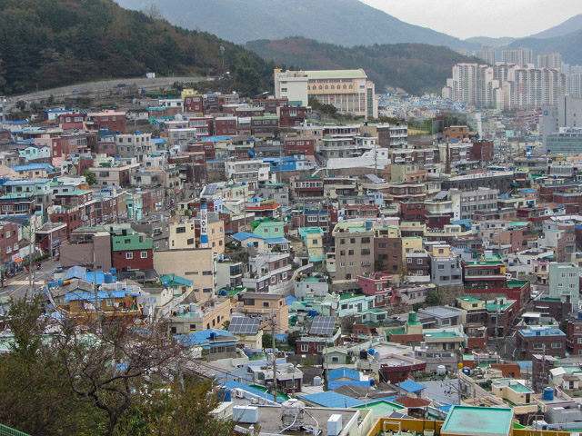 韓國釜山 天馬山路展望台 俯瞰草場洞
