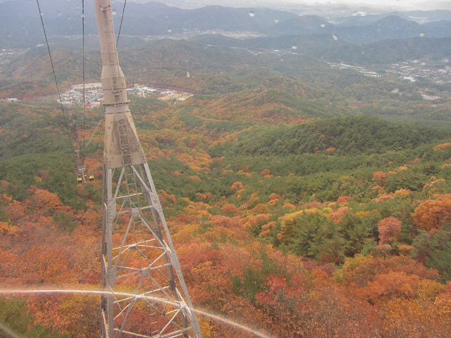 韓國大邱 八公山秋天紅楓葉景色