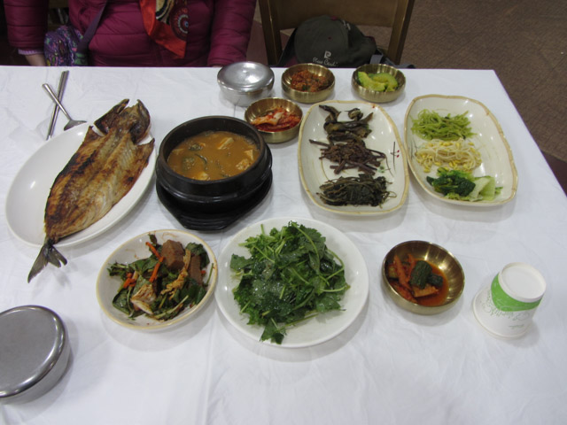 榮州浮石寺巴士終點站 滋味家餐館 烤鯖魚定食午餐