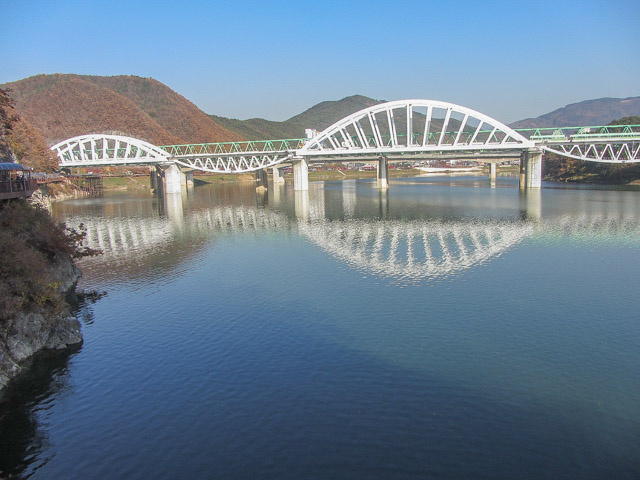 韓國丹陽 丹陽南漢江火車鐵橋