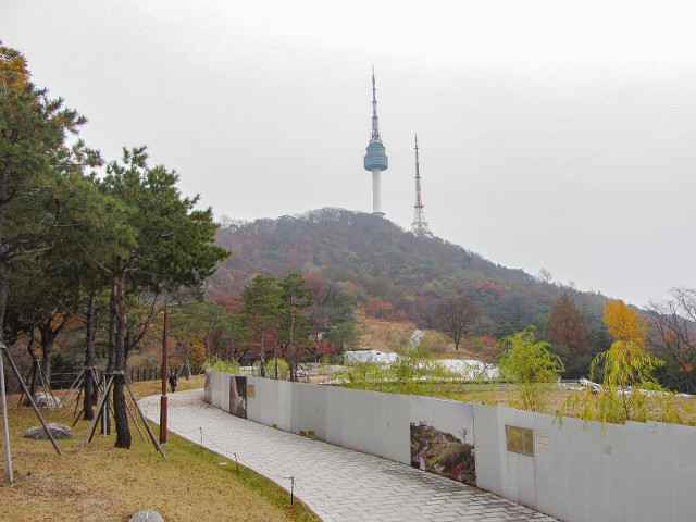 韓國首爾南山公園 南山噴泉