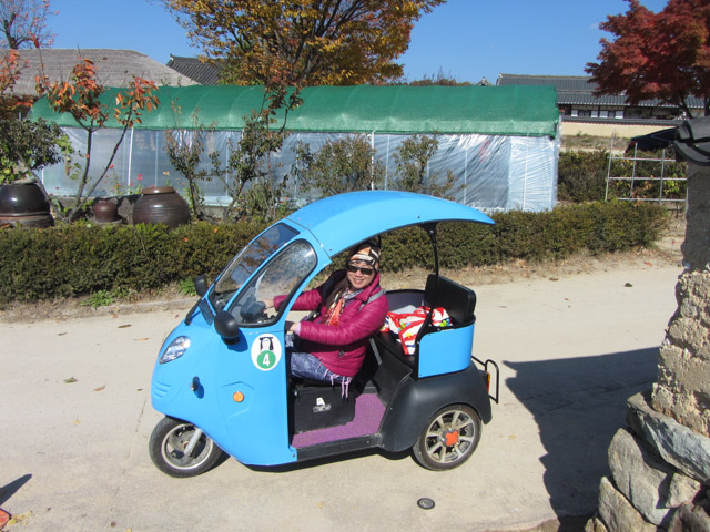 韓國安東河回村 租用小型電動車自駕遊覽