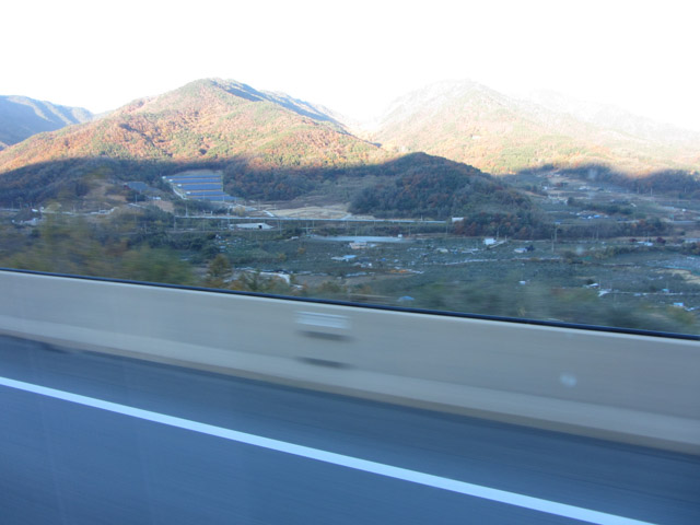 韓國榮州乘巴士往丹陽 沿途風景
