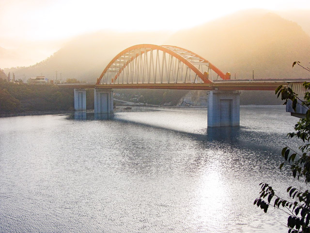 韓國丹陽 南漢江、古藪橋 (고수교)清晨景色