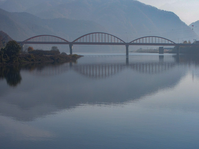 韓國丹陽 南漢江、三峰大橋