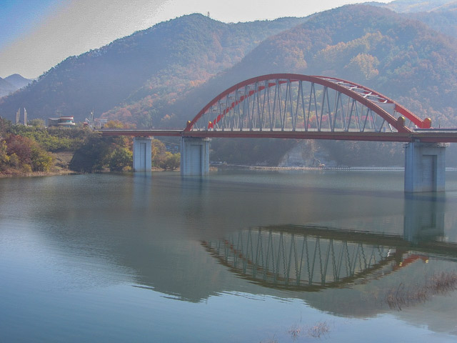 韓國丹陽 南漢江、古藪橋 
