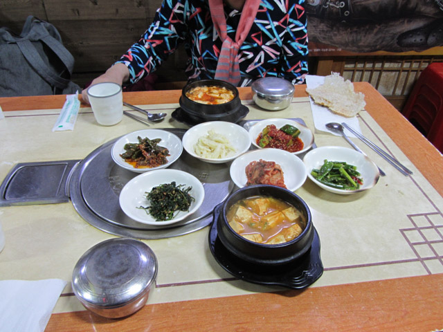 韓國丹陽九景市場餐館 豆腐湯飯晚餐