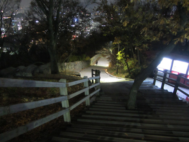 韓國首爾 南山公園 首爾城郭路 晚上