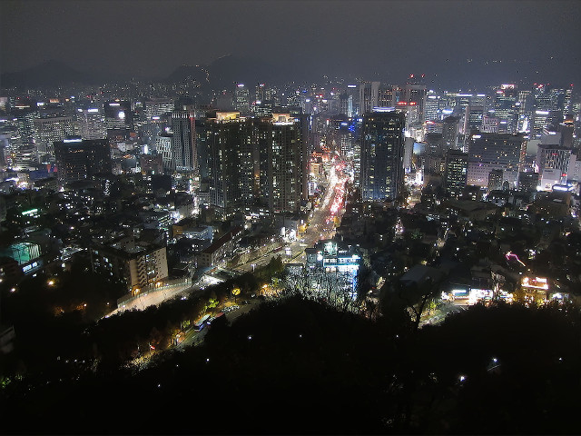 韓國首爾 南山公園 蠶頭峰 PHOTO ISLAND 展望台 俯瞰首爾夜色