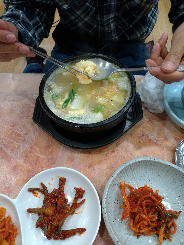 韓國丹陽餐館晚餐 柴魚湯飯