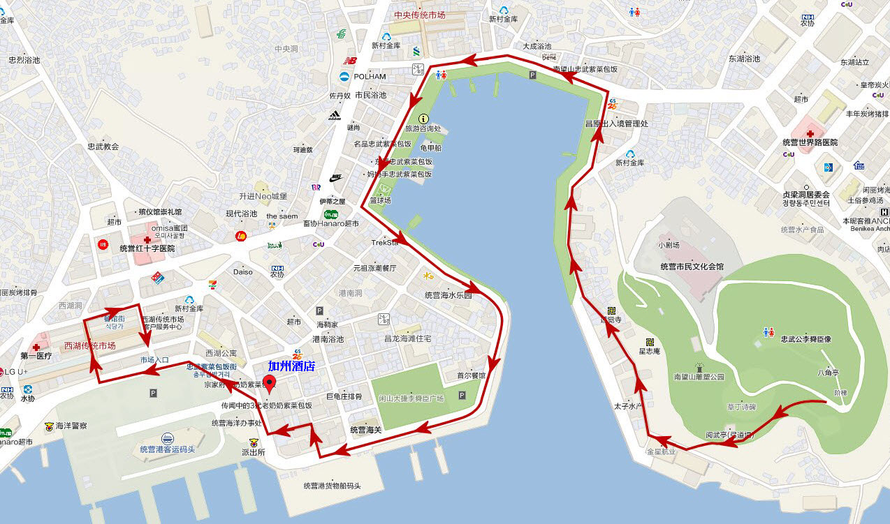 tongyeong-city-walk-route-map-dinner