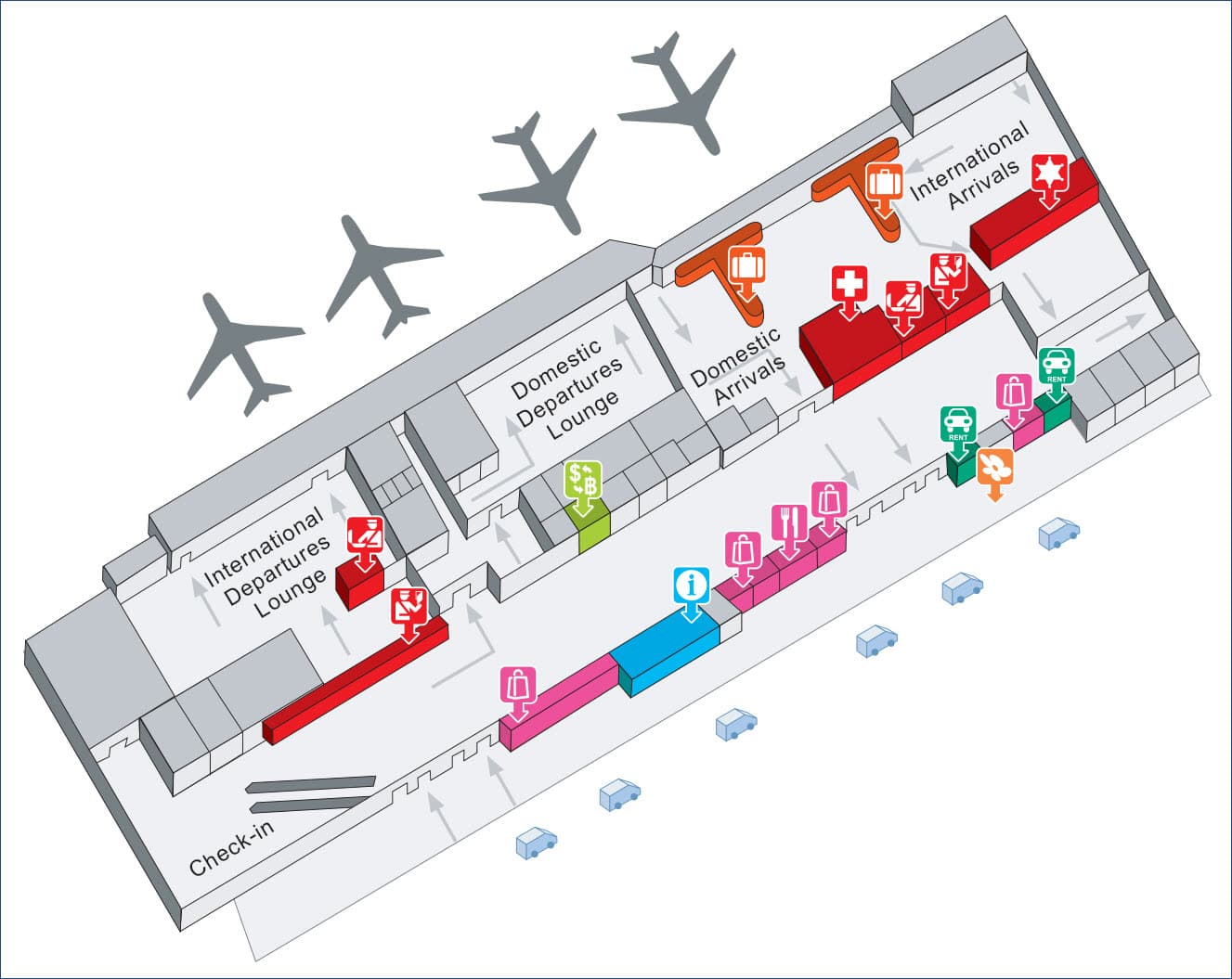清萊國際機場平面圖