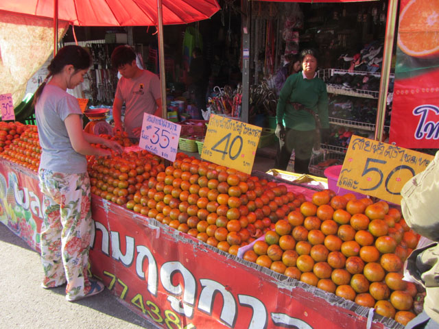 泰國清萊中央街市 水果攤檔