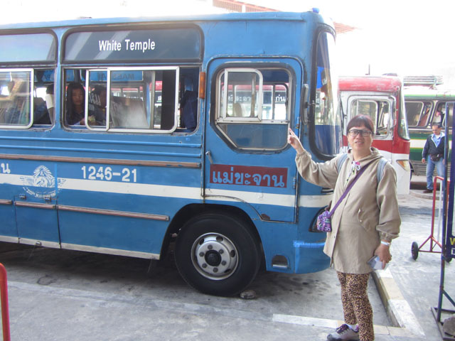泰國清萊市 清萊舊巴士站 往白廟巴士