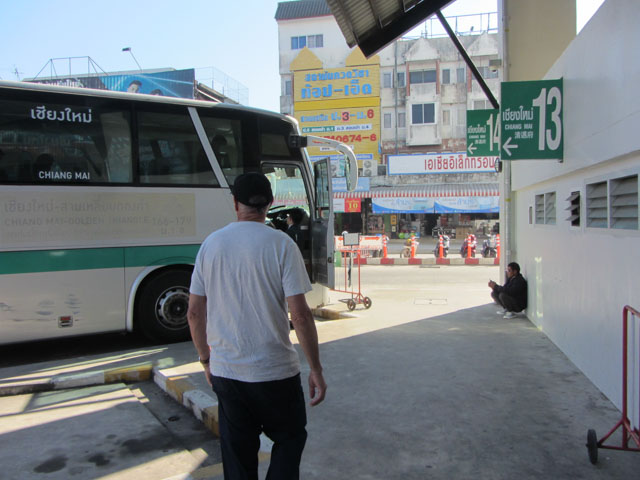 泰國清萊舊巴士站 往清邁府 Green Bus 登車處