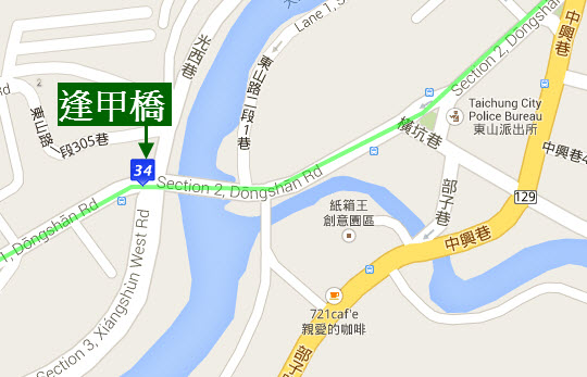 逢甲橋站位置地圖