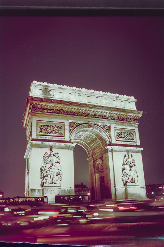 法國巴黎凱旋門夜色